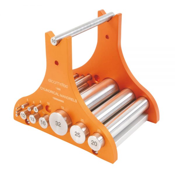 Mandrin cylindrique Elcometer 1500 sur un support