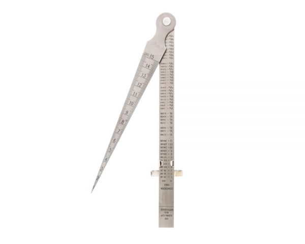 JAUGE D'ALÉSAGE 1-15MM AVEC RÈGLE DE CLIP DE POCHE 150MM